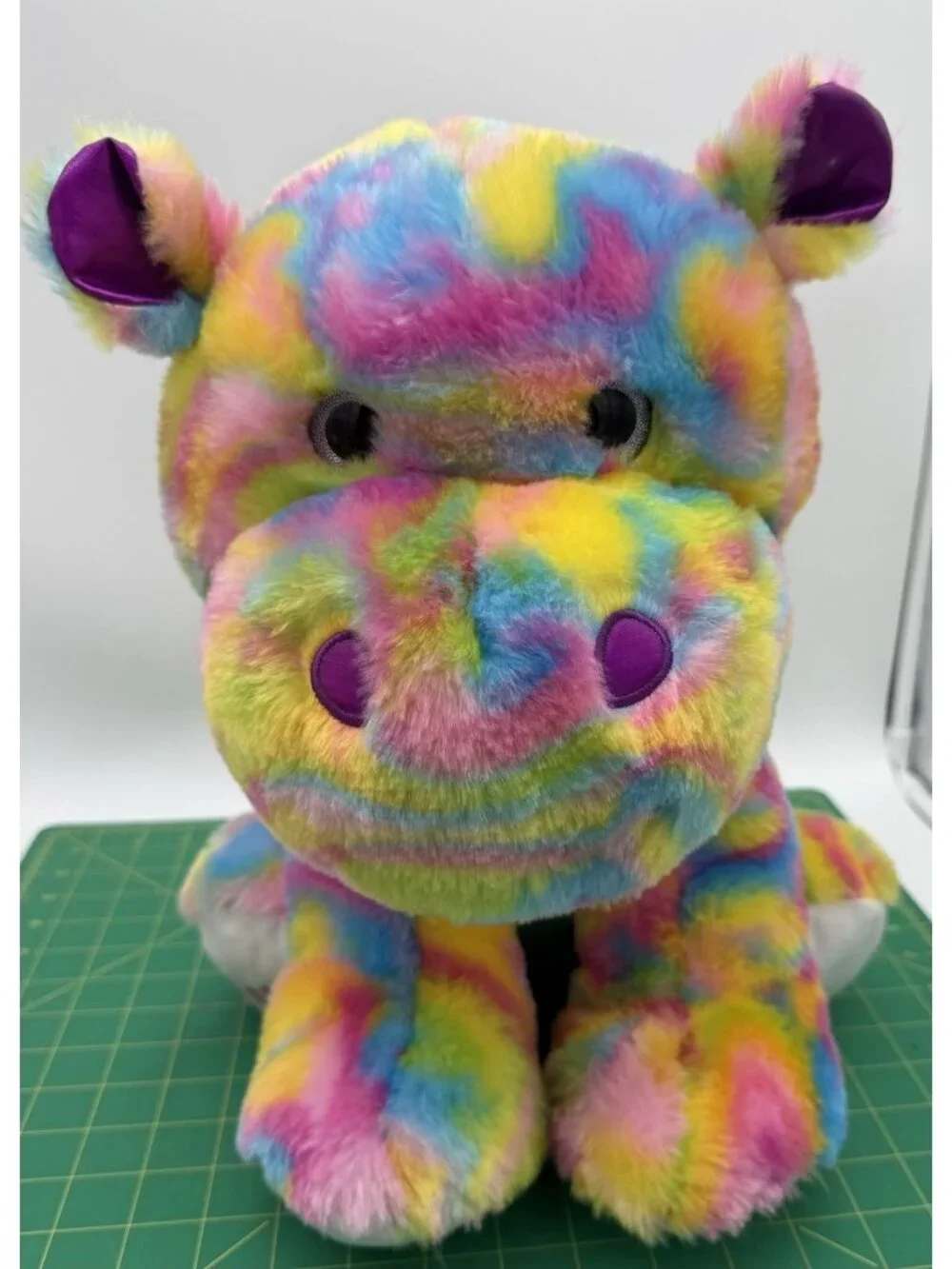 Fiona The Hippo Tye Die Rainbow Fiesta Plush Stuffed Animal Soft 15”